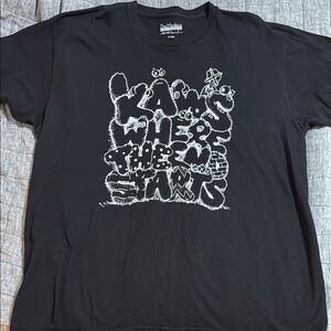 KAWS Where the end Starts Black Graphic T-Shirt